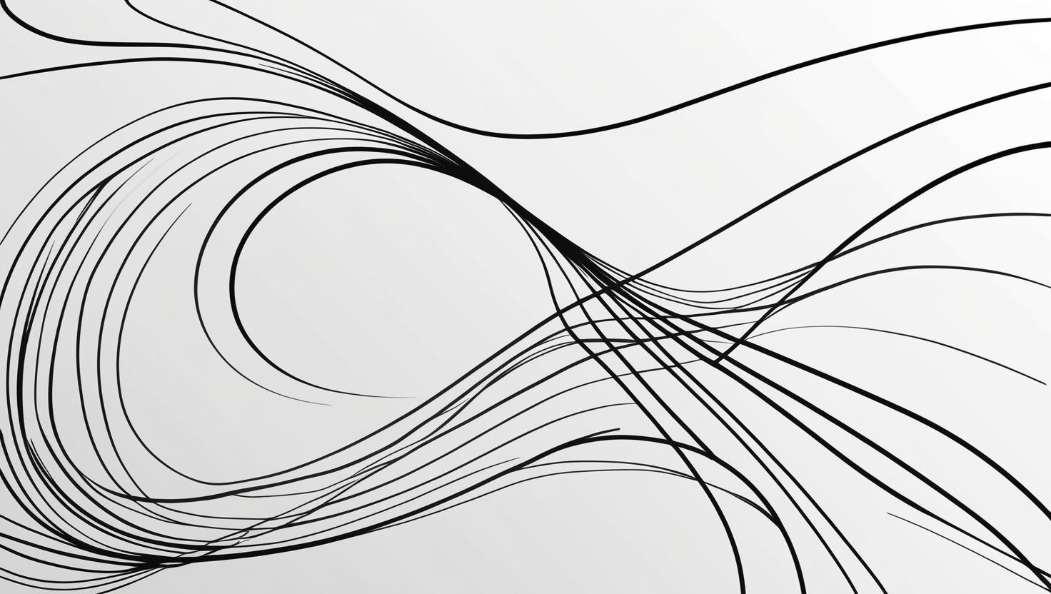 One line abstract curves